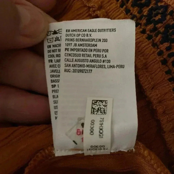 🆕 AE Rust Embroidered Crop Top XL🆕 - Picture 10 of 11